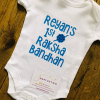 Personalised 1st Raksha Bandhan Babygrow