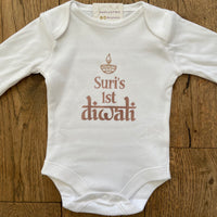 Personalised 1st Diwali Babygrow